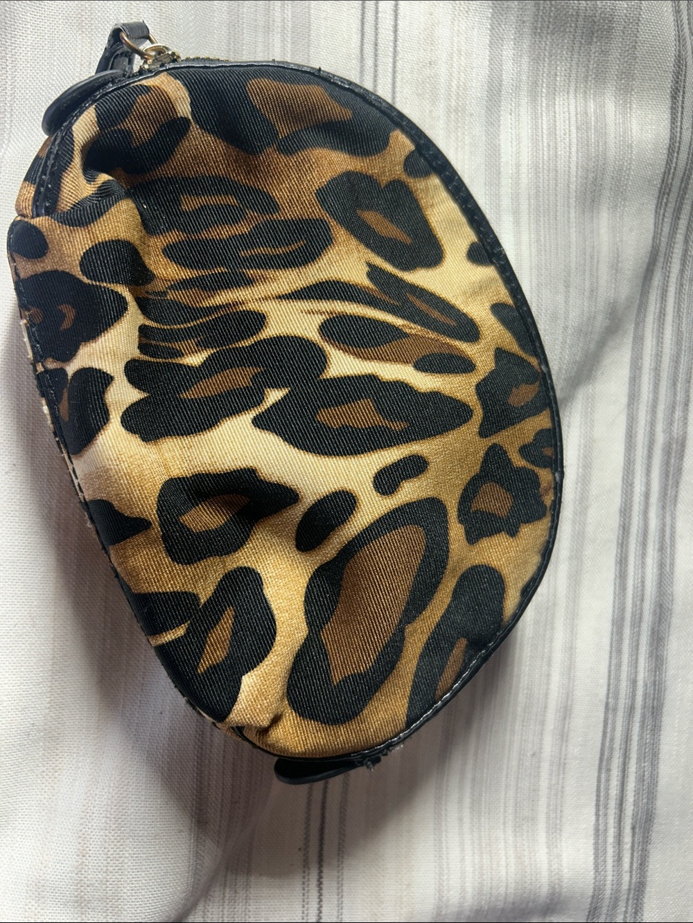 Chico's Leopard Print Key/Card Holder - Brown & Black